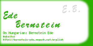 ede bernstein business card